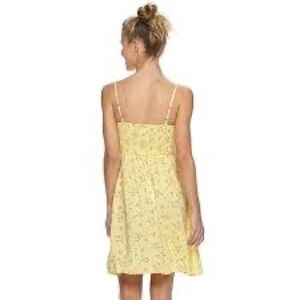 City Triangles Yellow Cottagecore Crochet Boho Floral Sundress Size S/M NWT